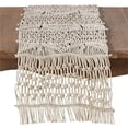 thumbnail image 1 of Saro Lifestyle Macramé Design Cotton Table Runner, 1 of 3