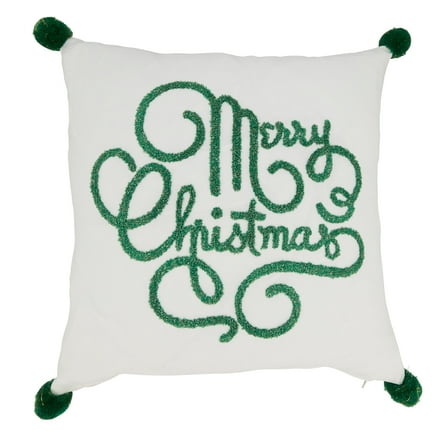 Saro Lifestyle Merry Christmas Throw Pillow Cover
