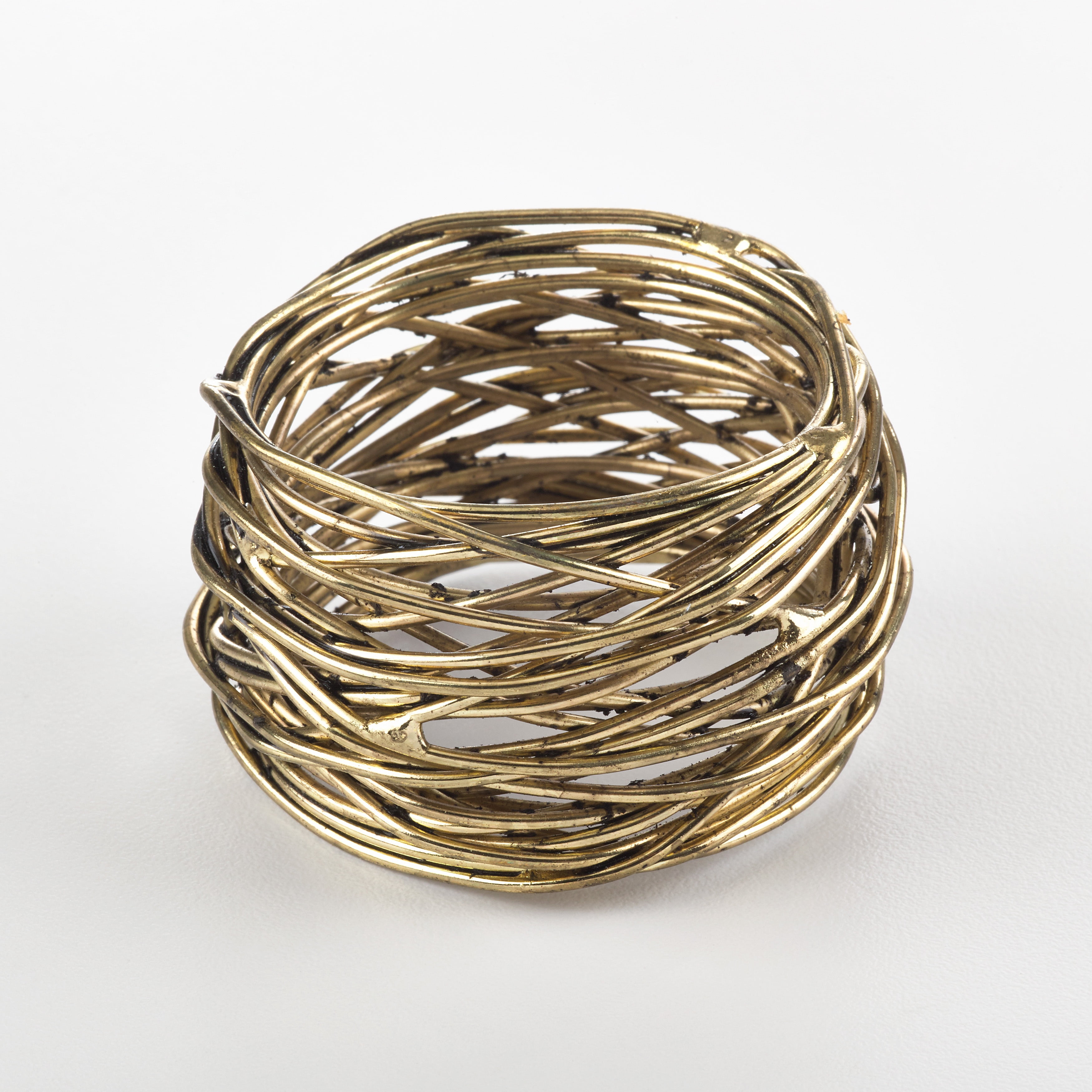 Gold Twine Design Iron Napkin Rings Set of 4