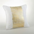 thumbnail image 1 of Saro Lifestyle Metallic Banded Design Pillow Gold 20 X 20, 1 of 5