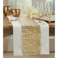 thumbnail image 1 of Saro Lifestyle Metallic Banded Design Table Runner, 1 of 5