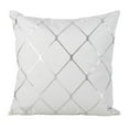 thumbnail image 1 of Saro Lifestyle Metallic Diamond Design Pillow Silver 18" x 18", 1 of 5