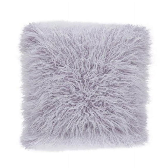 Saro Lifestyle Mongolian Faux Fur Poly Filled Throw Pillow