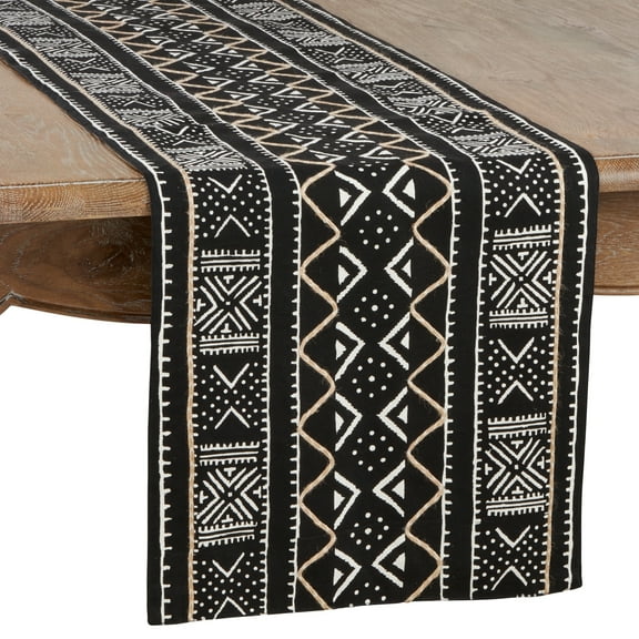 Saro Lifestyle Mud Cloth Table Runner