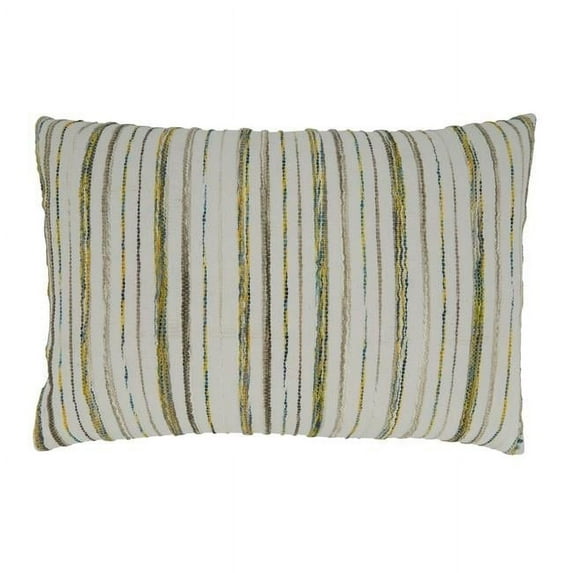 Saro Lifestyle Multi Striped Poly Filled Throw Pillow