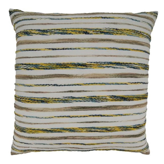 Saro Lifestyle Multi Striped Poly Filled Throw Pillow