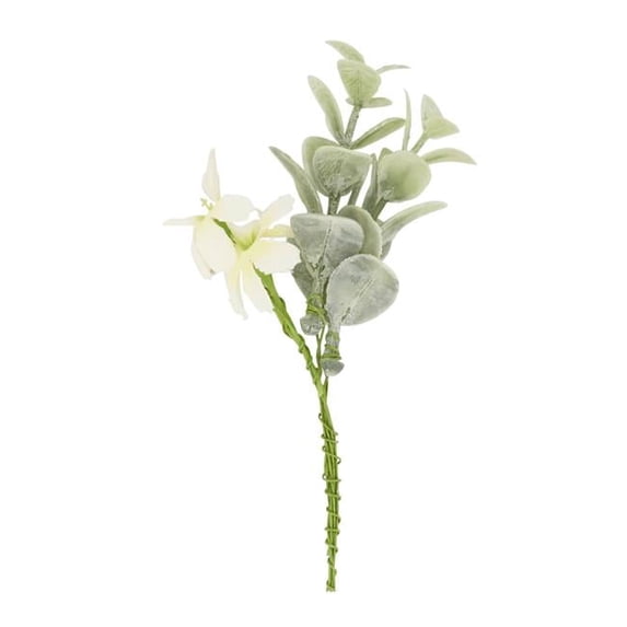 Saro Lifestyle NP791.W 4.7 in. Flower Design Napkin Pick, Set of 12
