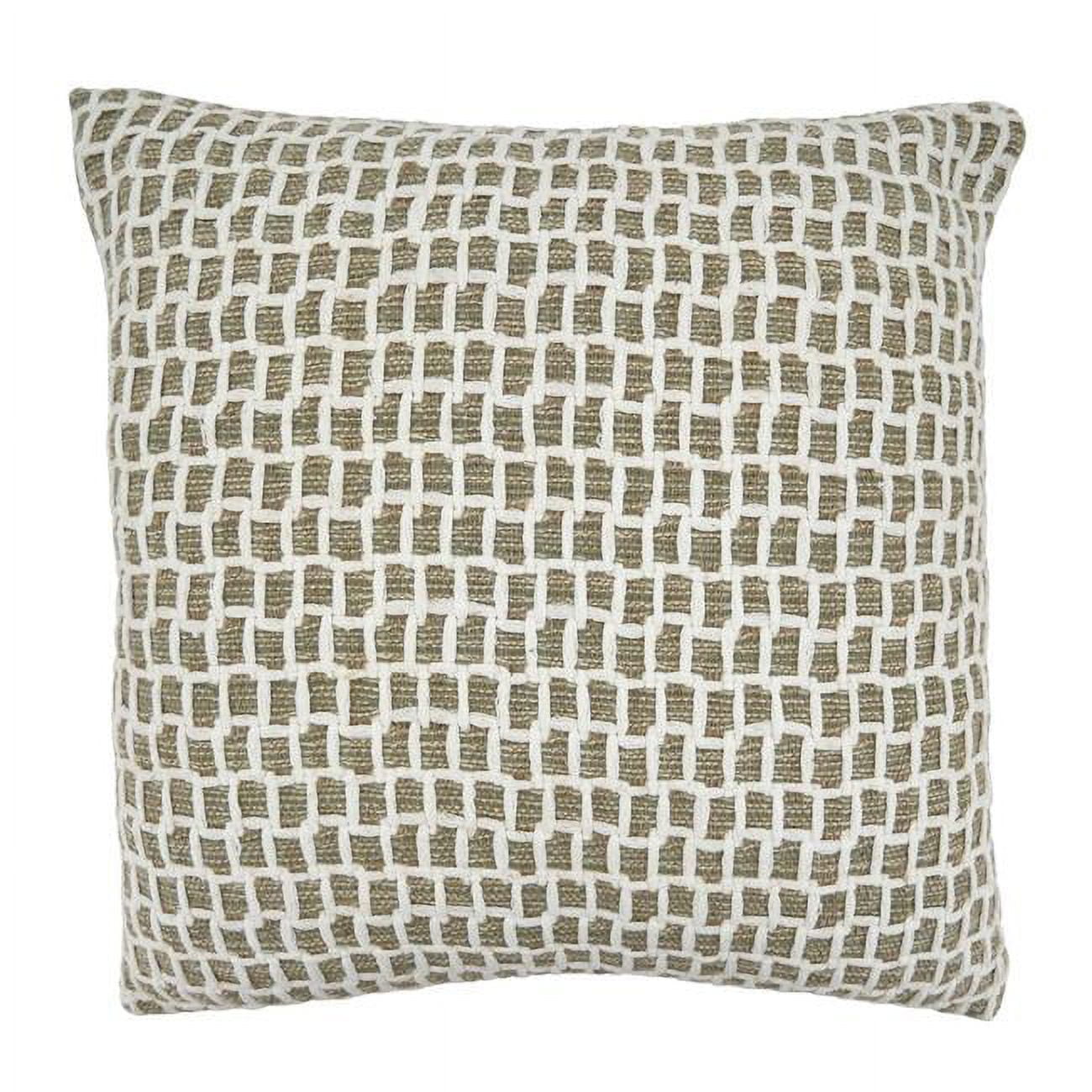 Natural Cotton Net Design Throw Pillow Cover