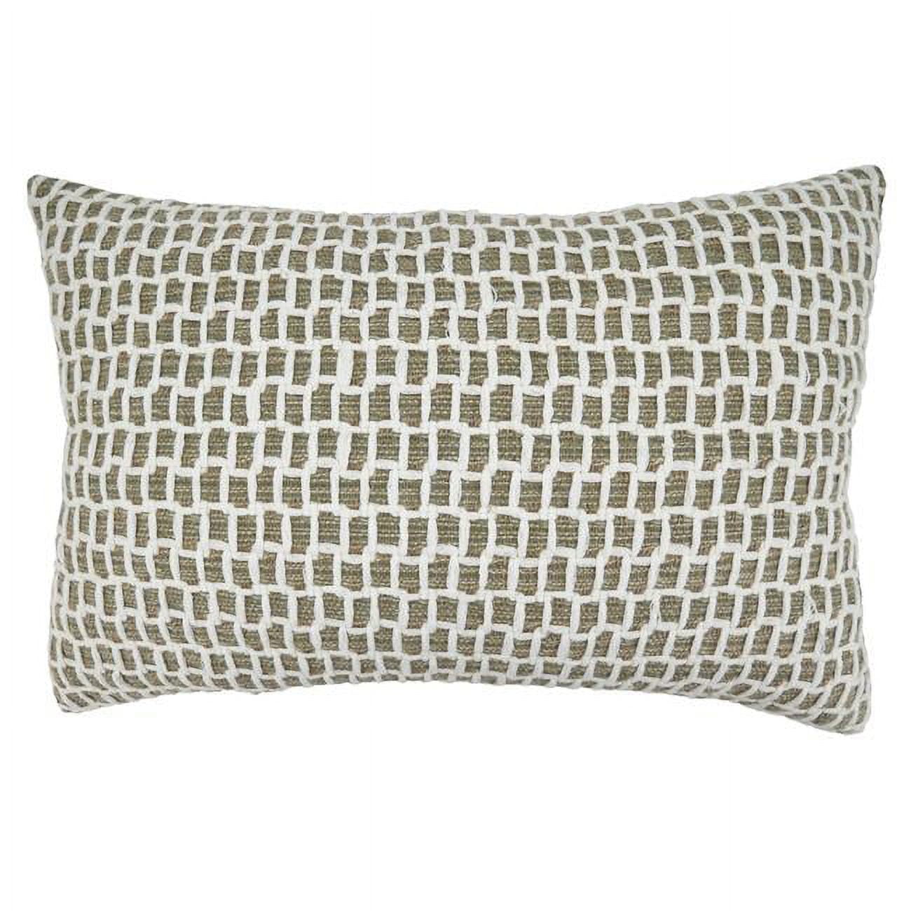 Natural Cotton Net Design Throw Pillow Cover