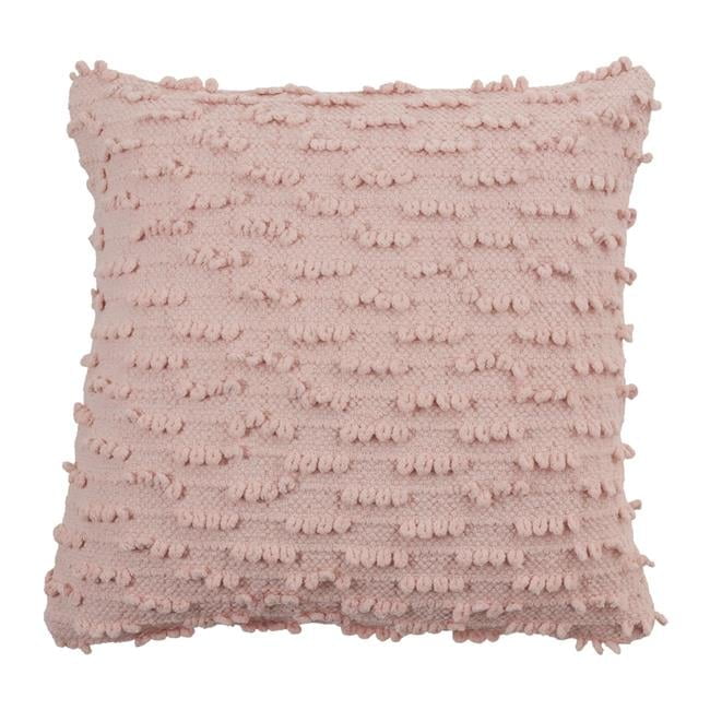 Rose Nubby Design Down-Filled Square Throw Pillow Set