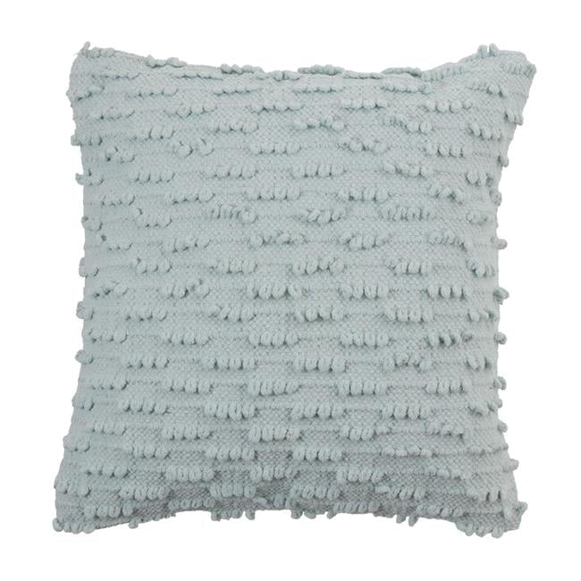 Aqua Nubby Design Down-Filled 20" Throw Pillow