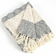 thumbnail image 1 of Saro Lifestyle Nubby Design Striped Throw Blanket Grey, 1 of 3