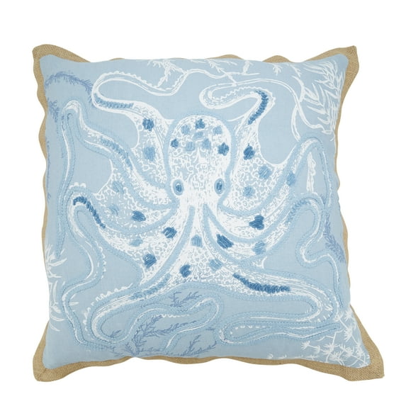 Saro Lifestyle Oceanic Octo-Hug Down Filled Throw Pillow