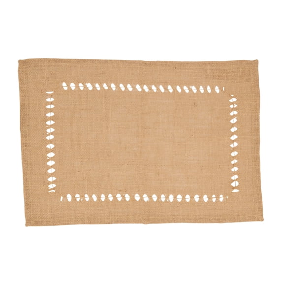 Saro Lifestyle Organic Charm Jute Hemstitch Placemat (Set of 4)