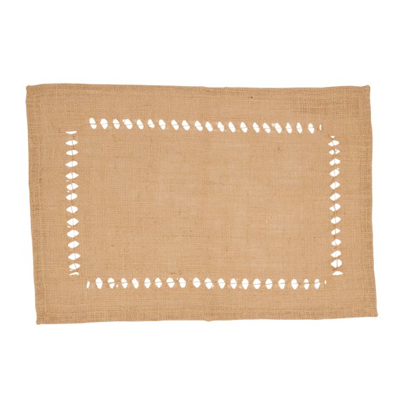 Saro Lifestyle Organic Charm Jute Hemstitch Placemat (Set of 4)