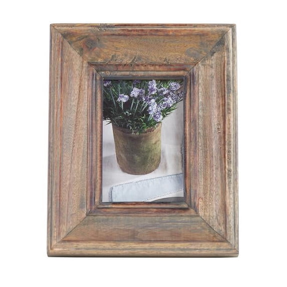 Saro Lifestyle PF285.N46 4 x 6 in. Distressed Bone Picture Frame, Natural