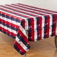 thumbnail image 1 of Saro Lifestyle Patriotic Plaid & Star Design Table Tablecloth, 1 of 4