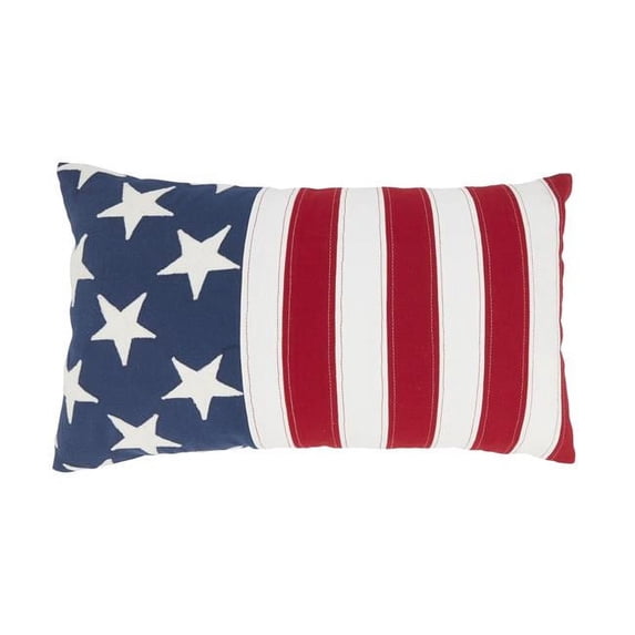 Saro Lifestyle Patriotic Pride Poly Filled Throw Pillow