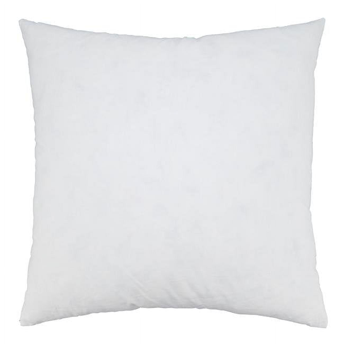 White Cotton Down Feather Pillow Insert 18"x18"