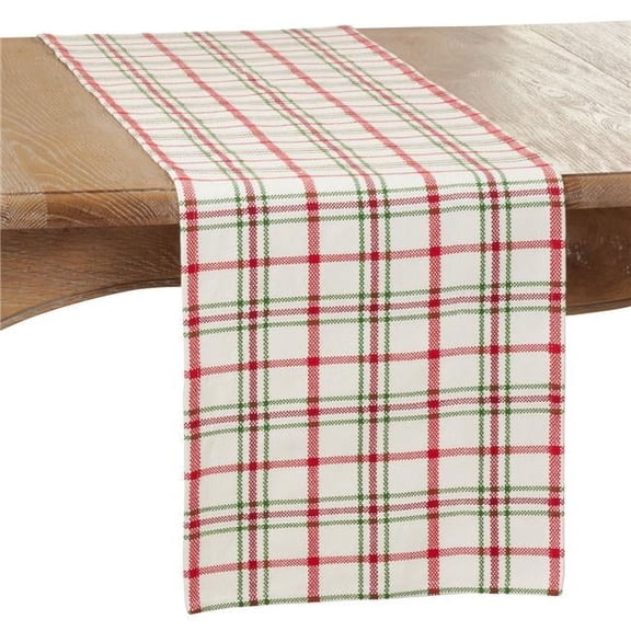 Saro Lifestyle Plaid Design Table Runner