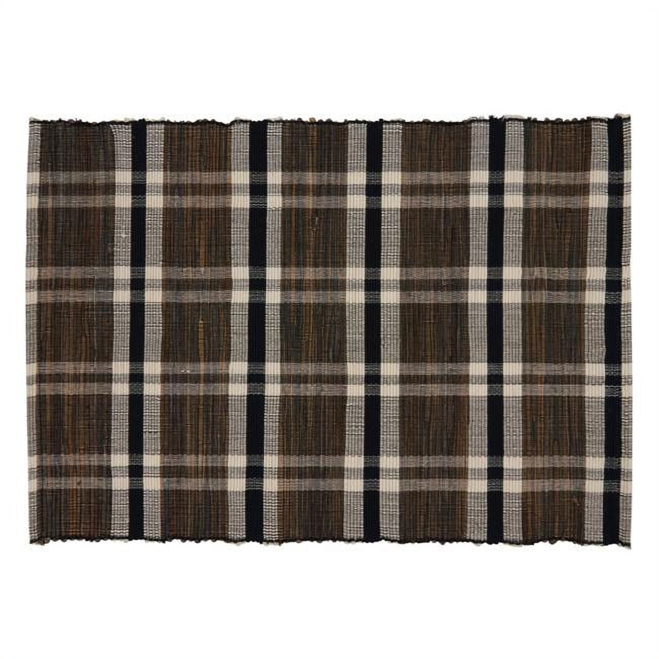 Natural Plaid Woven Water Hyacinth Placemats, Set of 4