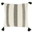 thumbnail image 1 of Saro Lifestyle Playful Tassels Stripe Throw Pillow Cover, 1 of 3