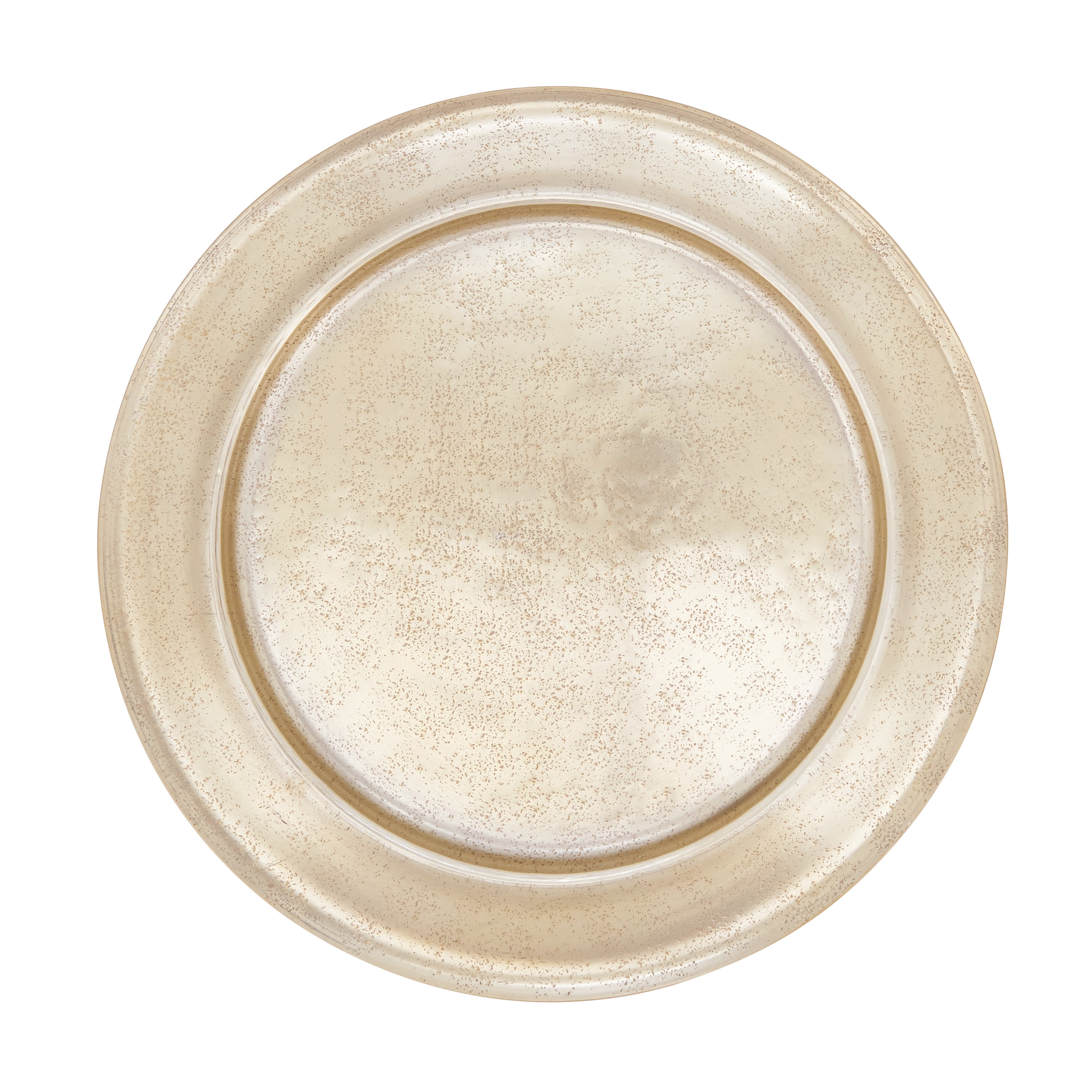 Gold Polished Rimmed Aluminum Charger Set of 4
