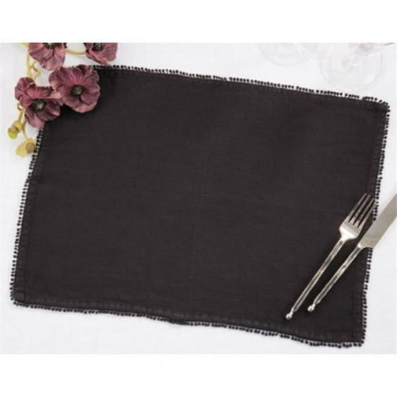 Saro Lifestyle Pom Pom Design Placemat (Set of 4)