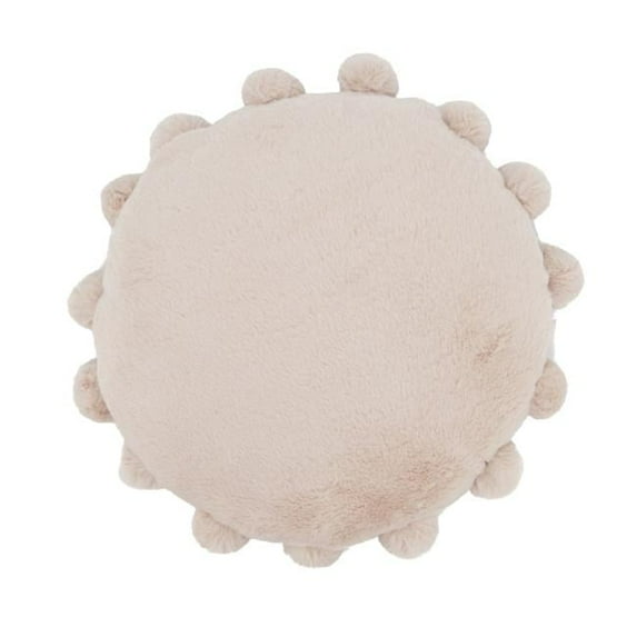 Saro Lifestyle Posh Faux Bunny Fur Pom Pom Poly Filled Throw Pillow