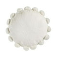 thumbnail image 1 of Saro Lifestyle Posh Faux Bunny Fur Pom Pom Poly Filled Throw Pillow, 1 of 3