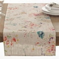 thumbnail image 1 of Saro Lifestyle Primavera Collection Printed Floral Design Table Runner Natural, 1 of 3
