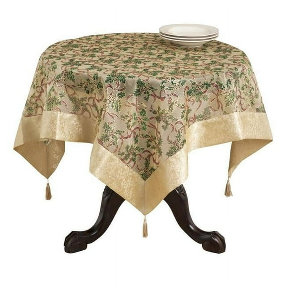 Saro Lifestyle Printed Christmas Tablecloth