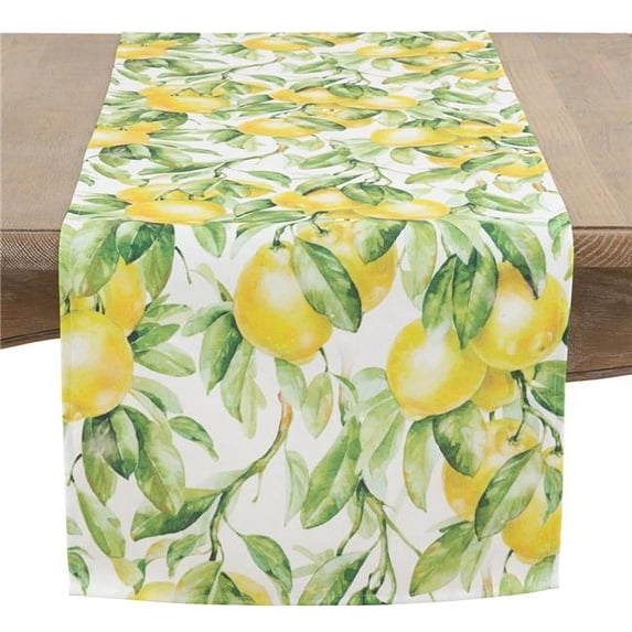 Saro Lifestyle Printed Lemon Table Runner