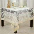thumbnail image 1 of Saro Lifestyle Printed Snowflake and Ribbon Tablecloth, 1 of 5