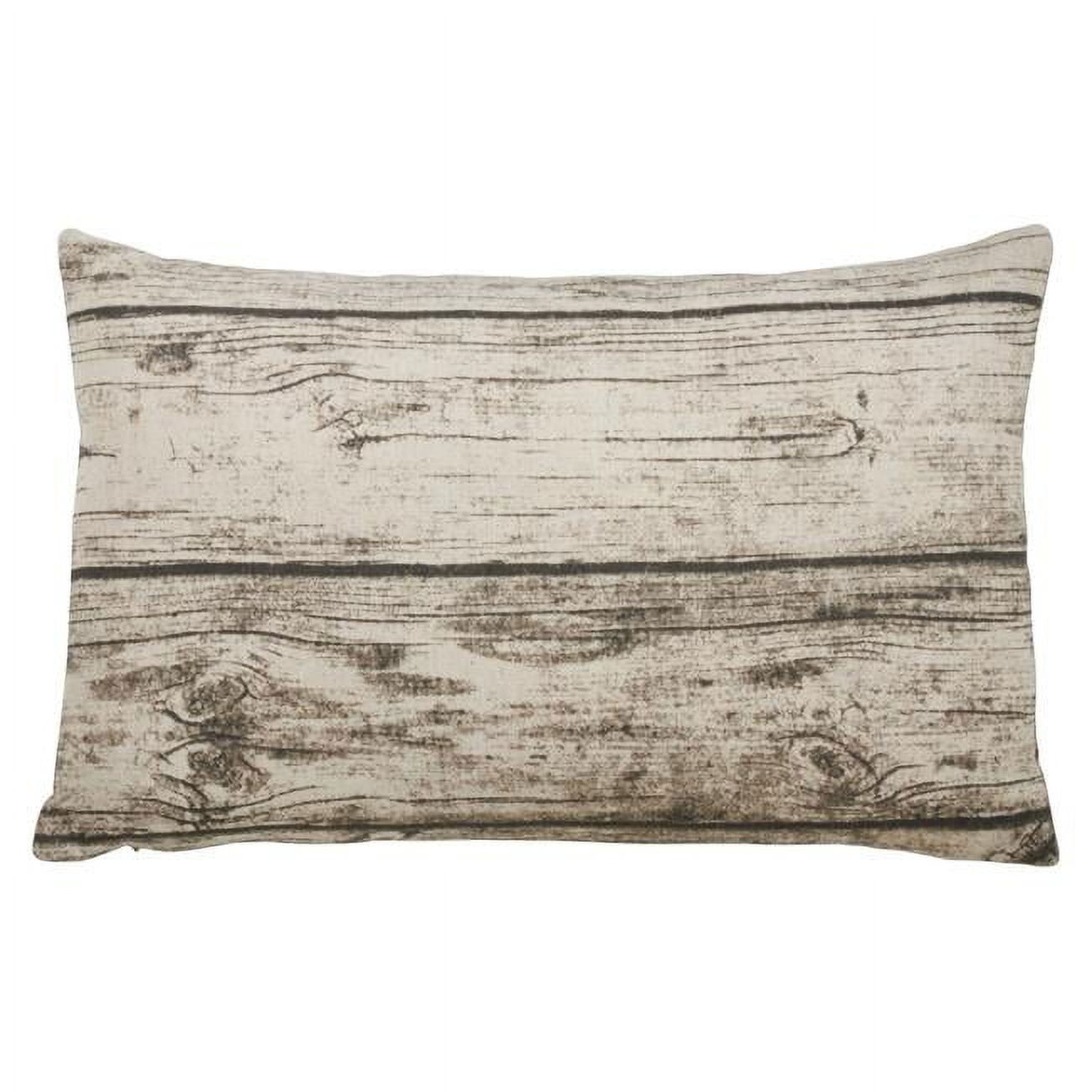 Natural Wood Print Cotton Polyester Pillow Cover 13" x 20"