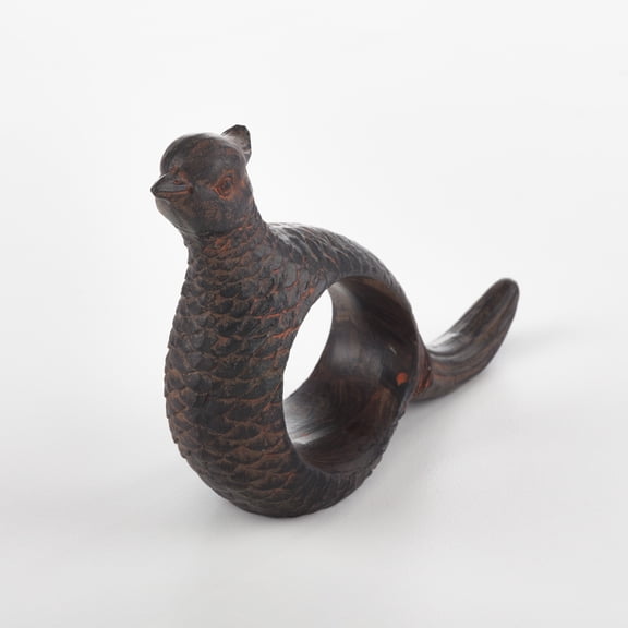 Saro Lifestyle Quail Napkin Ring Pheasant Design Napkin Ring (Set of 4) brown