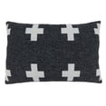 thumbnail image 1 of Saro Lifestyle Reversible Plus Sign Poly Filled Throw Pillow, 1 of 1