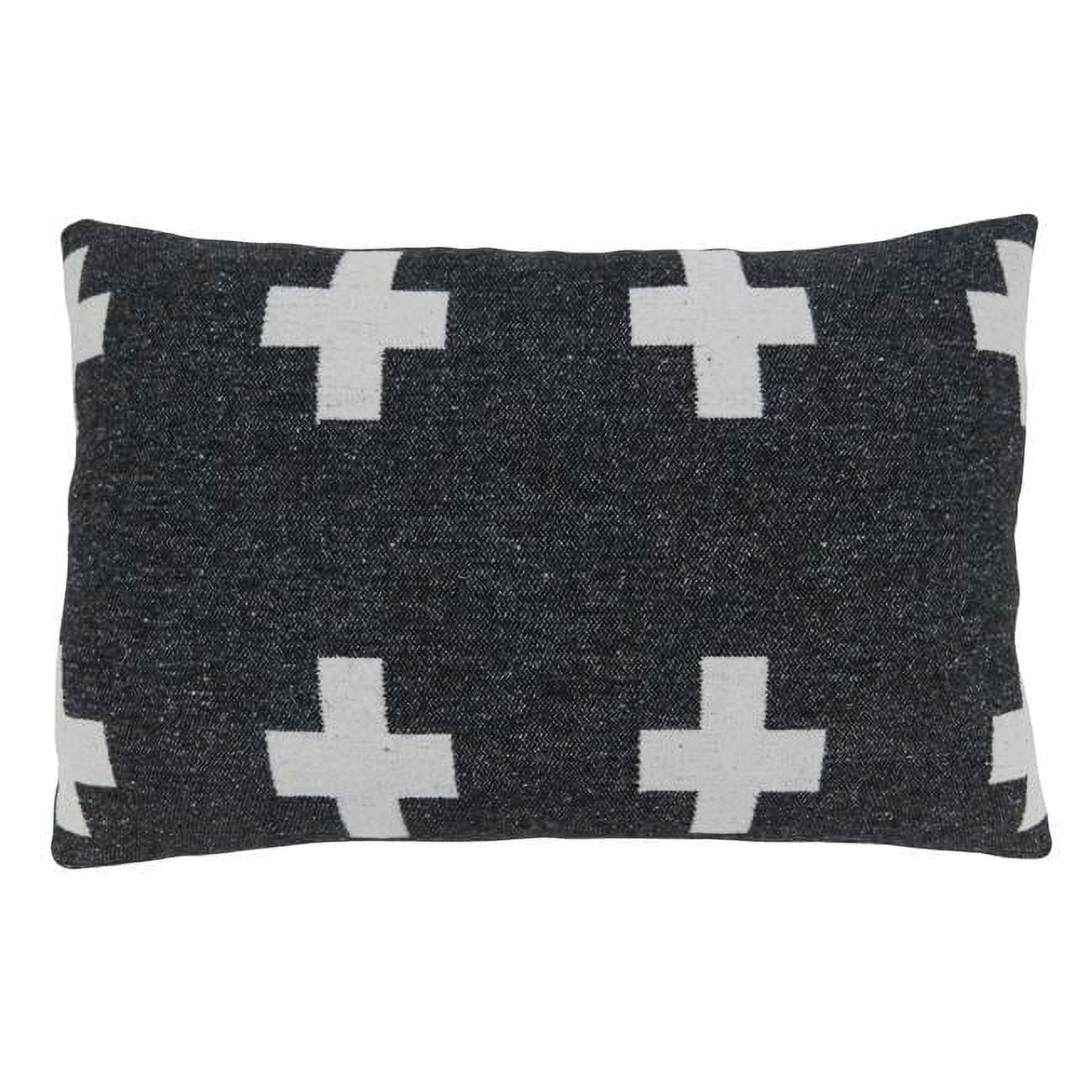 Black and White Geometric Reversible Polyester Pillow Cover