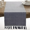thumbnail image 1 of Saro Lifestyle Ribbed Tassel Table Runner, 1 of 5