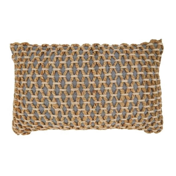 Saro Lifestyle Rope Design Down Filled Throw Pillow