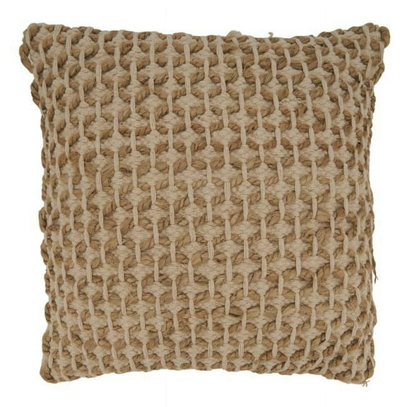 Saro Lifestyle Rope Design Down Filled Throw Pillow