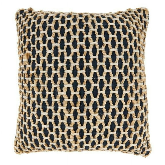 Saro Lifestyle Rope Design Poly Filled Throw Pillow