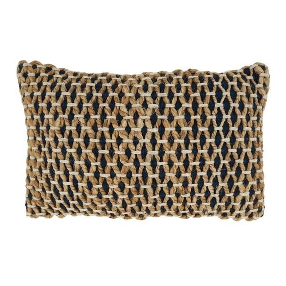 Saro Lifestyle Rope Design Throw Pillow Cover