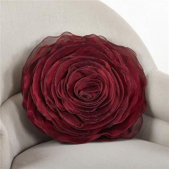 Saro Lifestyle Rose Charm Poly Filled Throw Pillow