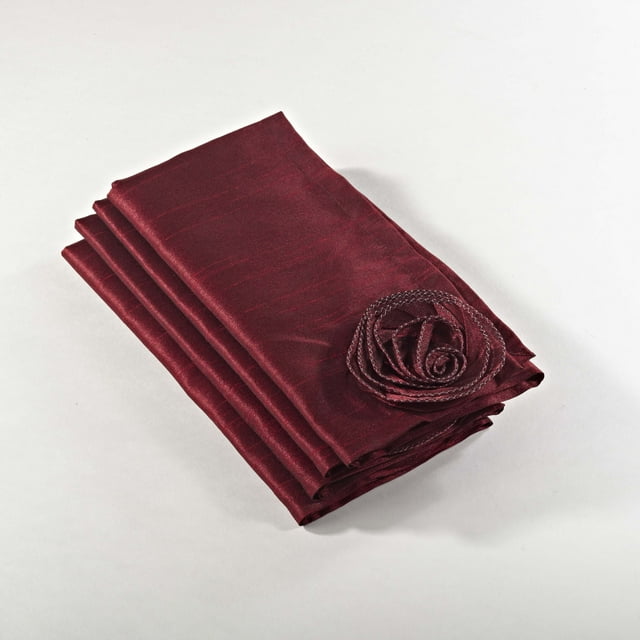 Saro Lifestyle Rose Design Napkin - Set of 4 Copper