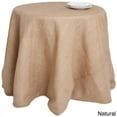 thumbnail image 1 of Saro Lifestyle Round Burlap Tablecloth Natural 132 Inches, 1 of 3