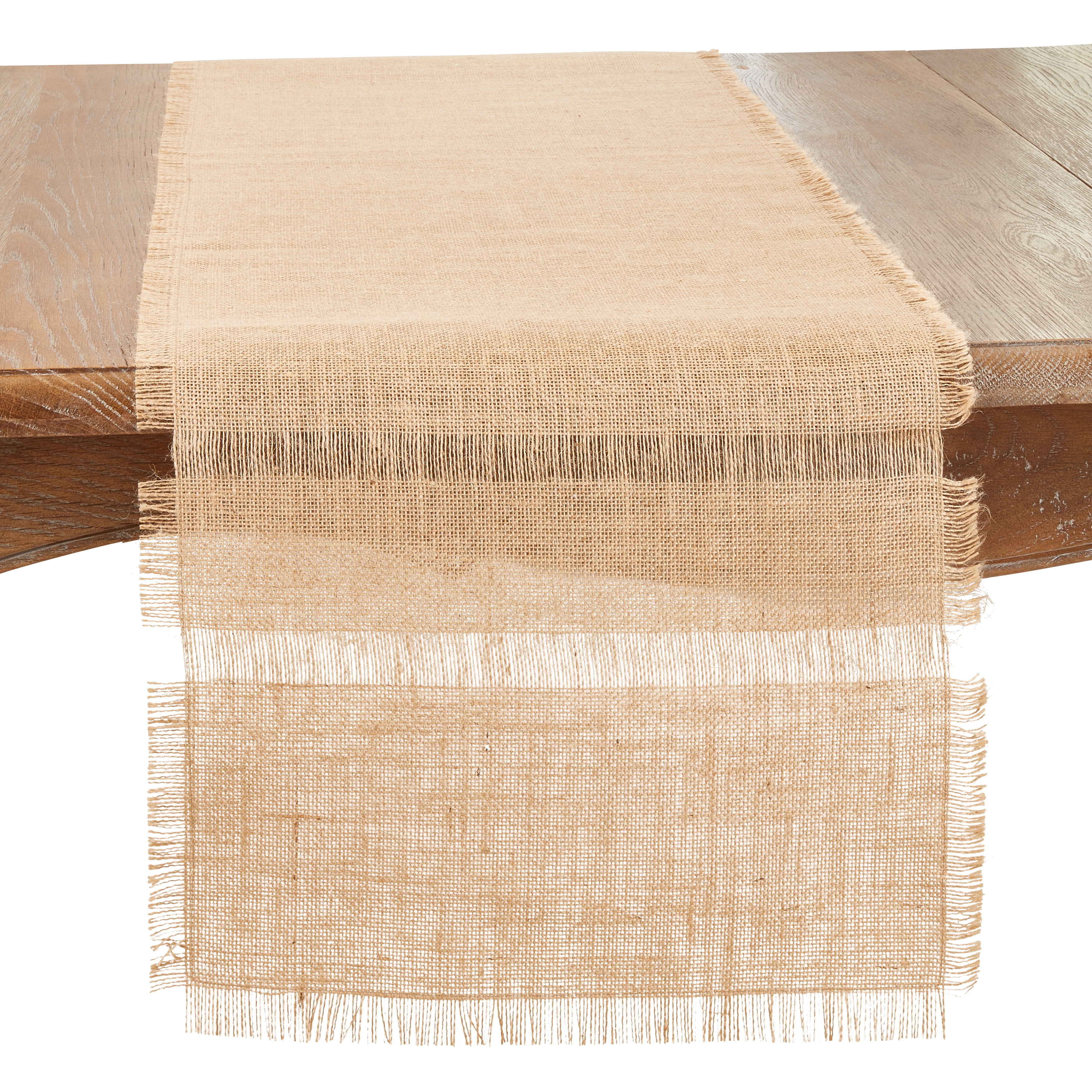 Rustic Beige Jute Burlap Table Runner, 16"x72"