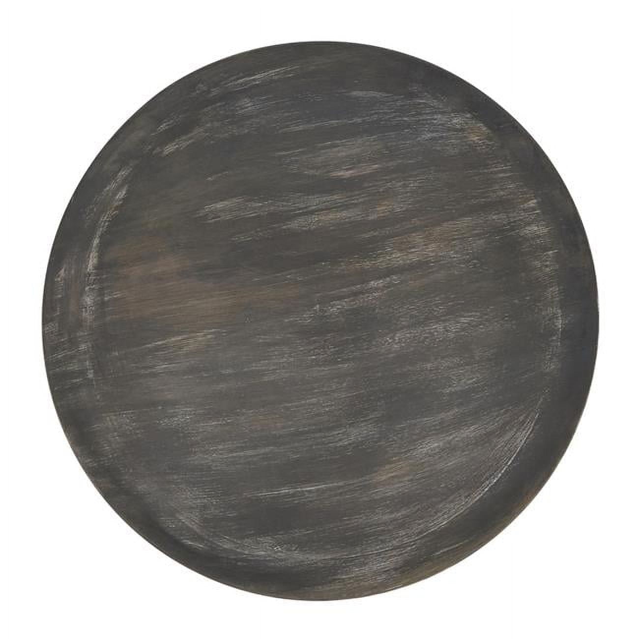 Rustic Black Mango Wood 14" Charger Set