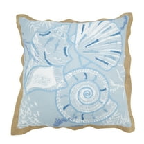 Saro Lifestyle Sandy Shores Seashells Throw Pillow Cover
