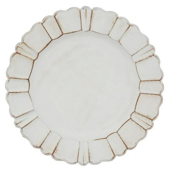 Saro Lifestyle Scalloped Ruffled Design Charger Plates (Set of 4)